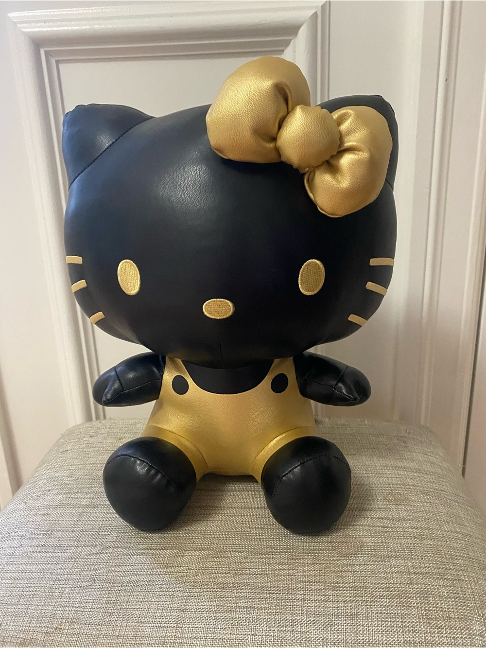 Hello Kitty Black and Gold Accent Figurine Toy New with tags 11” tall